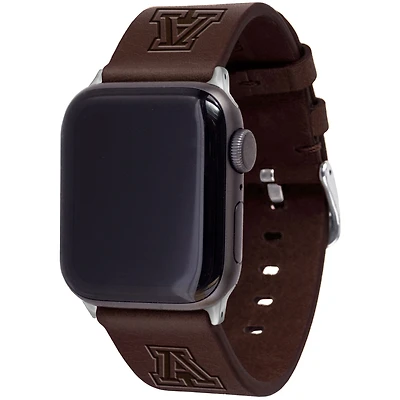 Brown Arizona Wildcats Leather Apple Watch Band