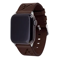 Brown Atlanta Braves Leather Apple Watch Band