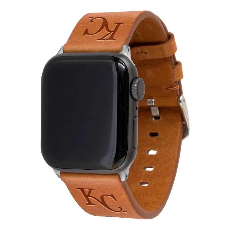 Tan Kansas City Royals Leather Apple Watch Band