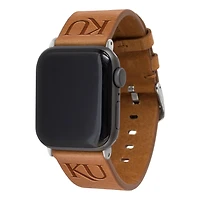 Tan Kansas Jayhawks Leather Apple Watch Band