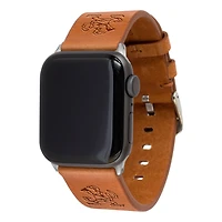 Tan Notre Dame Fighting Irish Leather Apple Watch Band