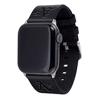 Black Athletics Leather Apple Watch Band