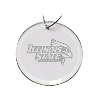 Illinois State Redbirds 3'' Logo Round Glass Ornament