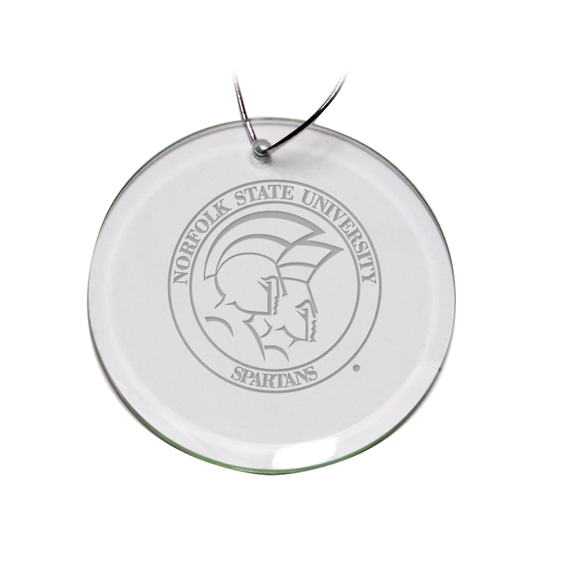 Norfolk State Spartans 3'' Round Glass Ornament