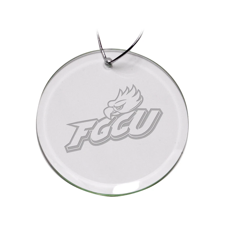 Florida Gulf Coast Eagles 3'' Round Glass Ornament