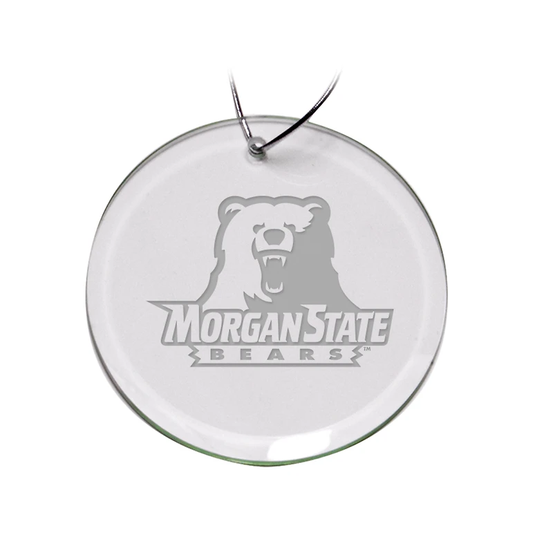 Morgan State Bears 3'' Round Glass Ornament
