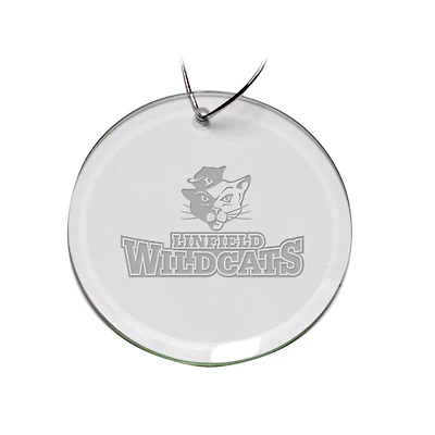 Linfield Wildcats 3'' Round Glass Ornament