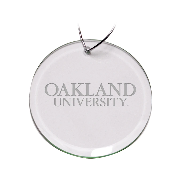 Oakland Golden Grizzlies 3'' Round Glass Ornament