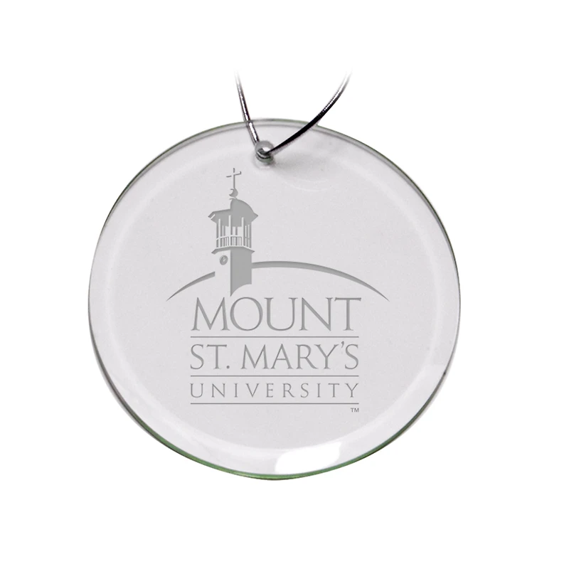 Mount St. Mary's Mountaineers 3'' Round Glass Ornament
