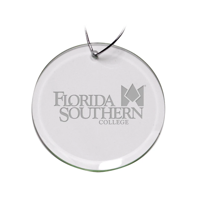 Florida Southern Moccasins 3'' Logo Round Glass Ornament