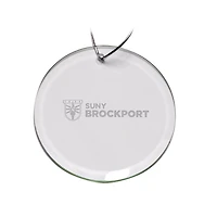 SUNY Brockport Golden Eagles 3'' Round Glass Ornament