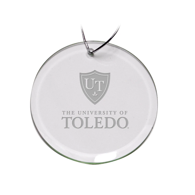 Toledo Rockets 3'' Round Glass Ornament