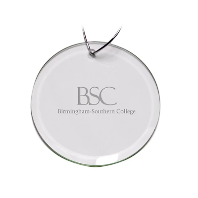 Birmingham-Southern Panthers 3'' Round Glass Ornament