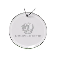LLU Lions 3'' Round Glass Ornament