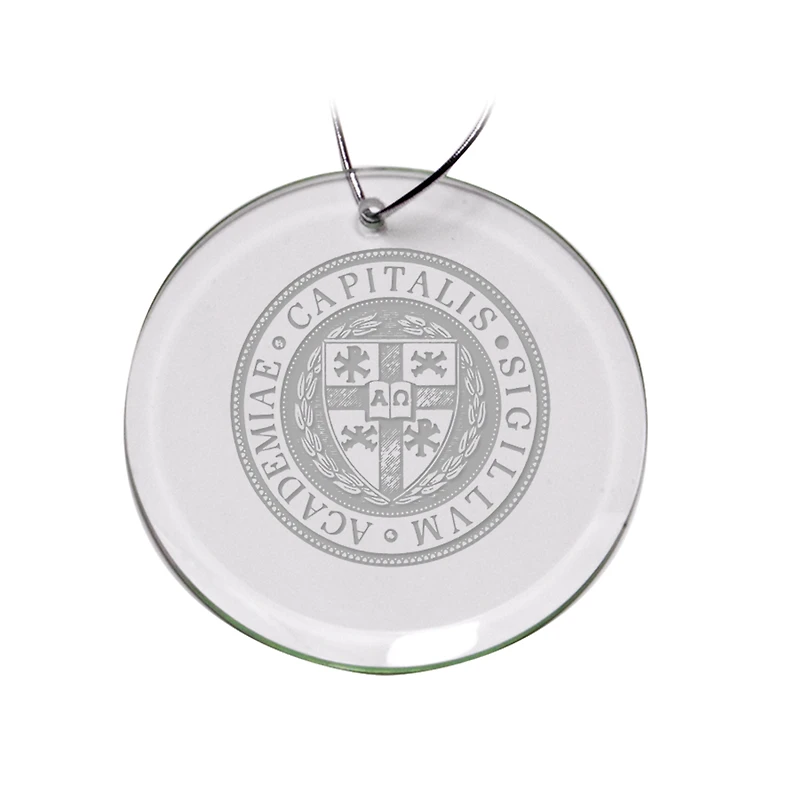 Capital University Crusaders 3'' Round Glass Ornament
