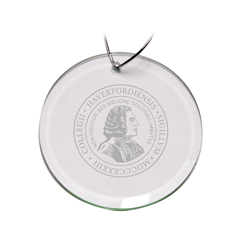 Haverford College 3'' Round Glass Ornament