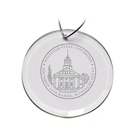 Westfield State Owls 3'' Round Glass Ornament