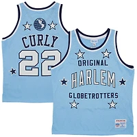 Men's Rings & Crwns Curly Neal Light Blue Harlem Globetrotters Throwback Swingman Jersey