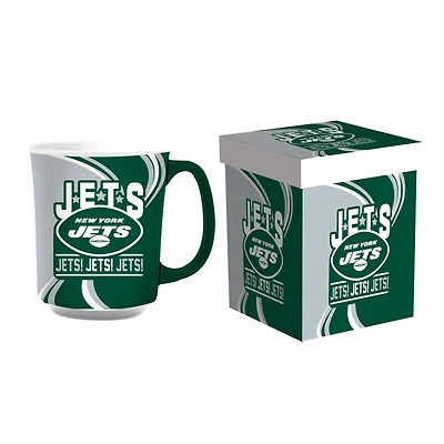 New York Jets 14oz. Ceramic Mug with Matching Box
