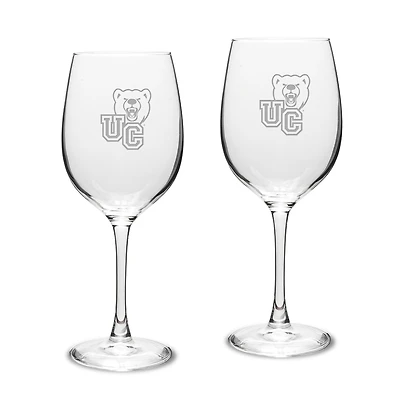 Ursinus Bears 16oz. 2-Piece Traditional White Wine Glass Set