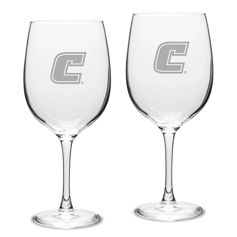 Tennessee Chattanooga Mocs 19oz. 2-Piece Traditional Robusto Red Wine Table Glass Set