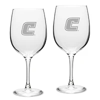 Tennessee Chattanooga Mocs 19oz. 2-Piece Traditional Robusto Red Wine Table Glass Set