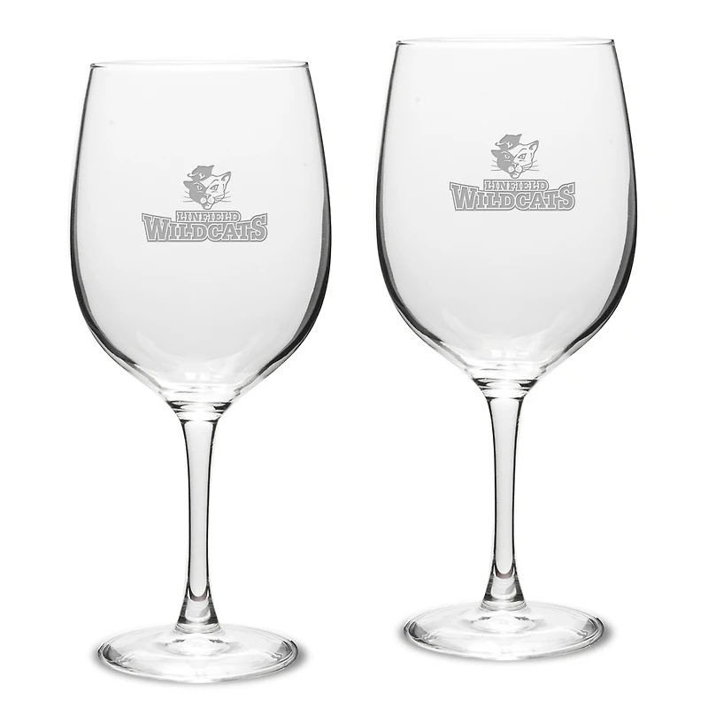 Linfield Wildcats 19oz. 2-Piece Traditional Robusto Red Wine Table Glass Set