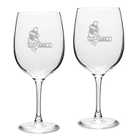 Youngstown State Penguins 19oz. 2-Piece Traditional Robusto Red Wine Table Glass Set