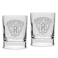 Radford Highlanders 11.75oz. Square Double Old Fashioned Glass Set