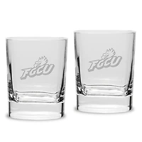 Florida Gulf Coast Eagles 11.75oz. Square Double Old Fashioned Glass Set