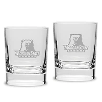 Morgan State Bears 11.75oz. Square Double Old Fashioned Glass Set
