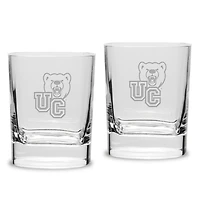 Ursinus Bears 11.75oz. Square Double Old Fashioned Glass Set