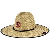 Men's New Era Natural Cincinnati Bengals Logo NFL Training Camp Official Straw Lifeguard Hat