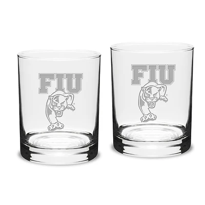FIU Panthers 14oz. 2-Piece Classic Double Old-Fashioned Glass Set
