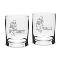 Youngstown State Penguins 14oz. 2-Piece Classic Double Old-Fashioned Glass Set