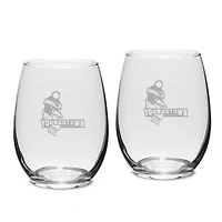 Youngstown State Penguins 15oz. 2-Piece Stemless Wine Glass Set