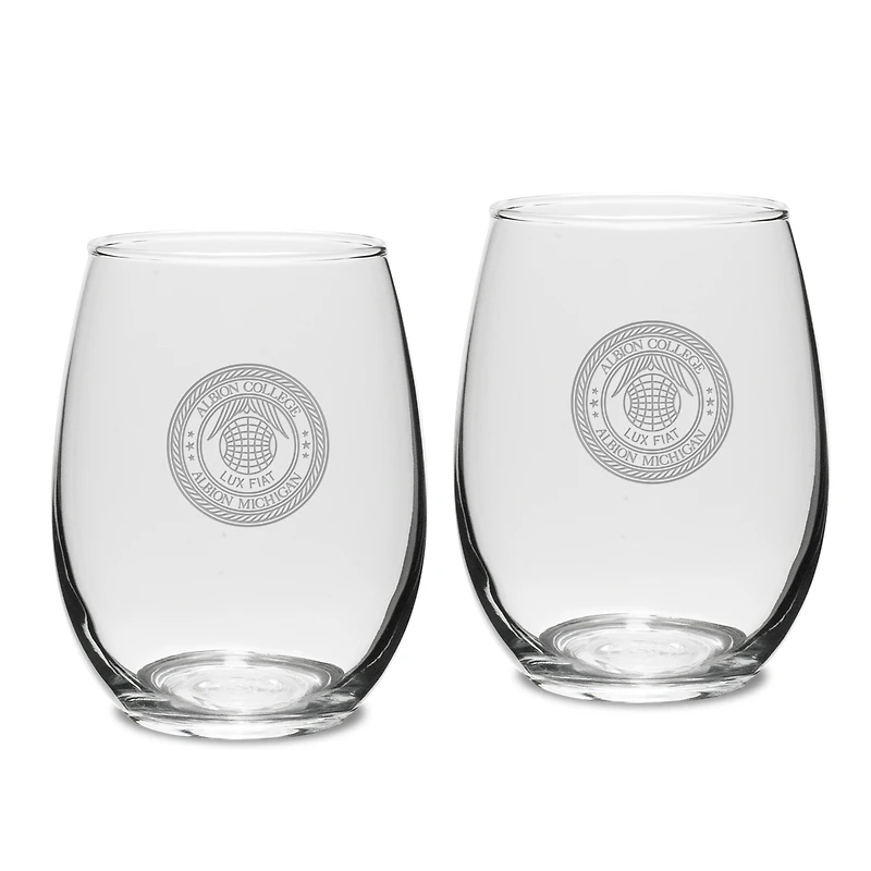 Albion Britons 15oz. 2-Piece Stemless Wine Glass Set
