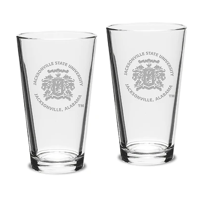 Jacksonville State Gamecocks 16oz. 2-Piece Classic Pub Glass Set