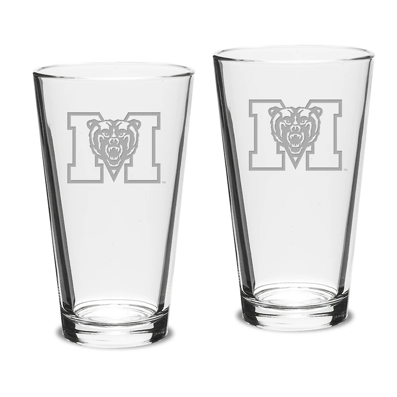 Mercer Bears 16oz. 2-Piece Classic Pub Glass Set