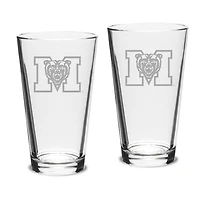 Mercer Bears 16oz. 2-Piece Classic Pub Glass Set