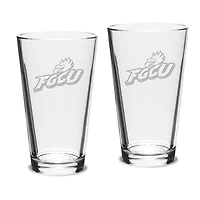 Florida Gulf Coast Eagles 16oz. 2-Piece Classic Pub Glass Set