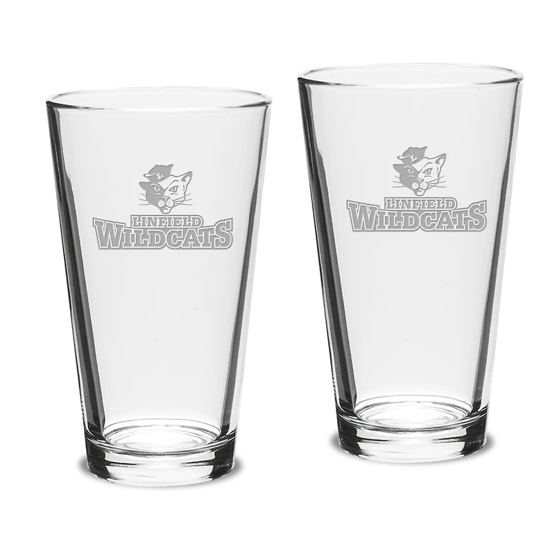 Linfield Wildcats 16oz. 2-Piece Classic Pub Glass Set