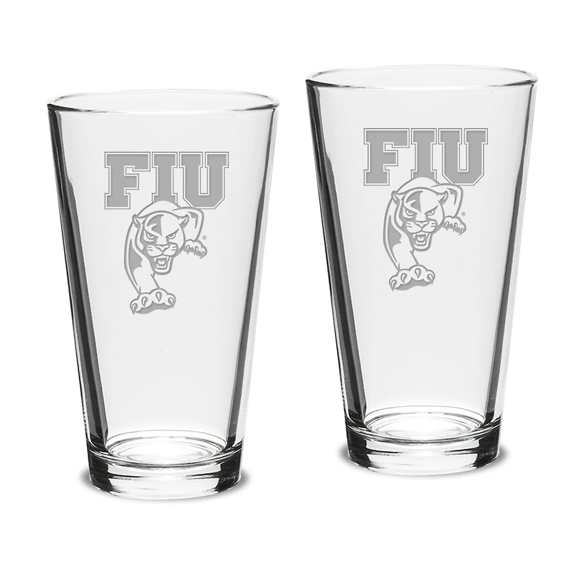FIU Panthers 16oz. 2-Piece Classic Pub Glass Set