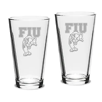 FIU Panthers 16oz. 2-Piece Classic Pub Glass Set