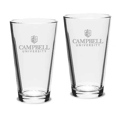 Campbell Fighting Camels 16oz. 2-Piece Classic Pub Glass Set