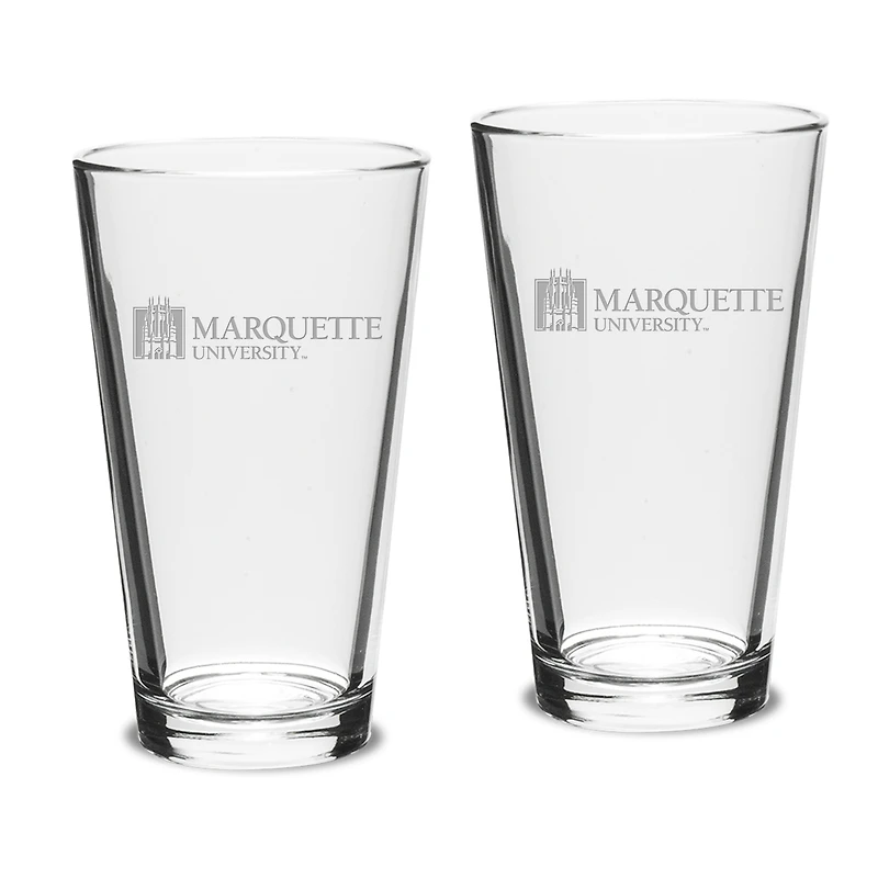 Marquette Golden Eagles 16oz. 2-Piece Classic Pub Glass Set