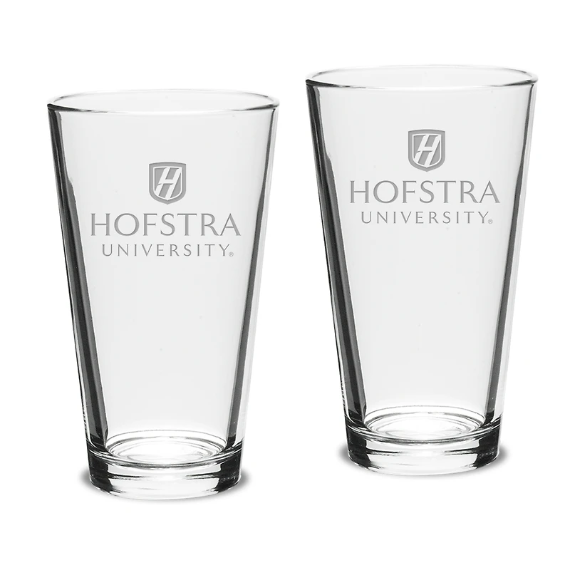 Hofstra University Pride 16oz. 2-Piece Classic Pub Glass Set
