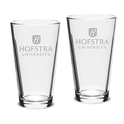 Hofstra University Pride 16oz. 2-Piece Classic Pub Glass Set