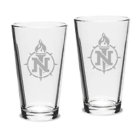 Northern Michigan Wildcats 16oz. 2-Piece Classic Pub Glass Set