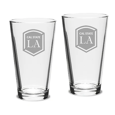 Cal State L.A. Golden Eagles 16oz. 2-Piece Classic Pub Glass Set